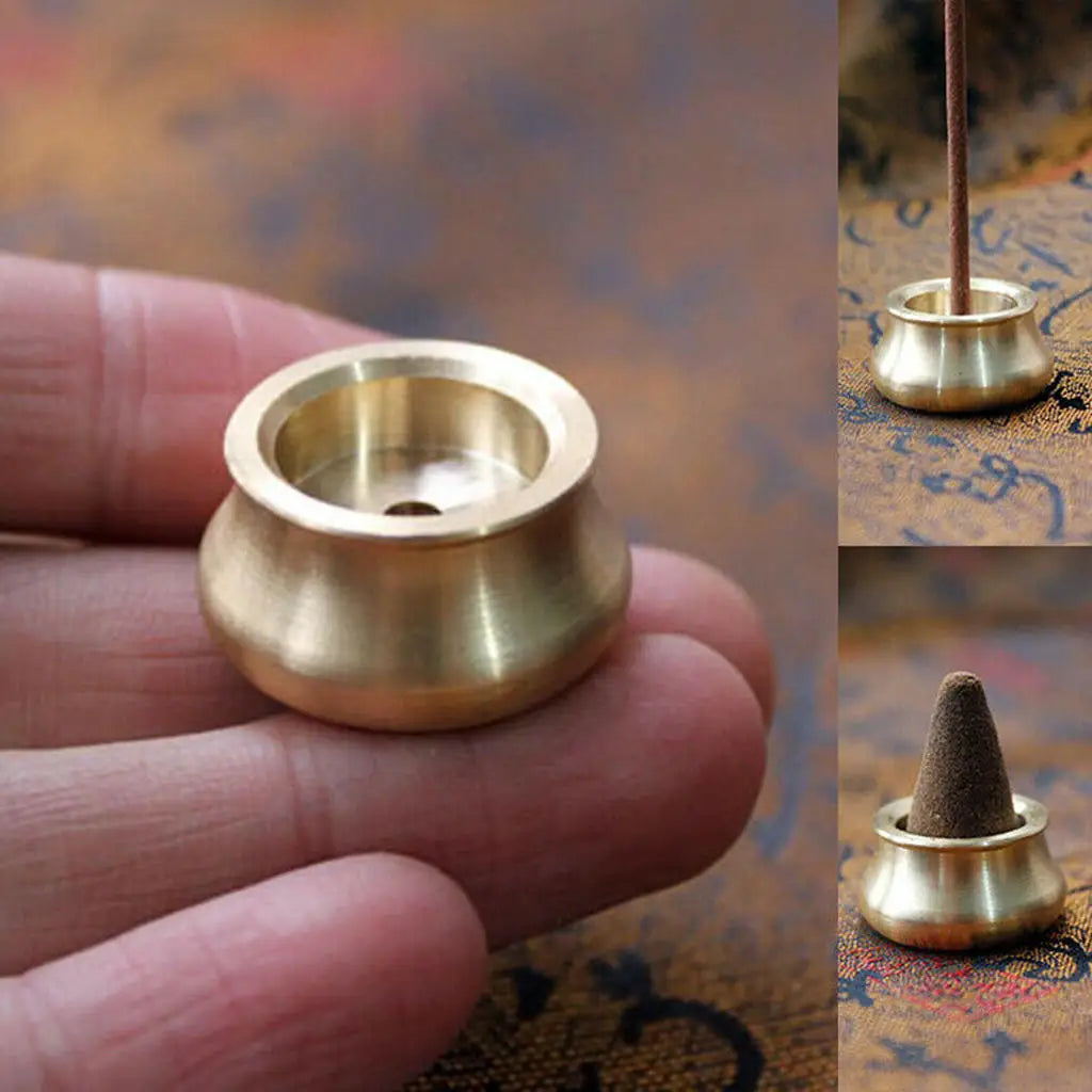 Small Brass Cone &amp; Stick Incense Burner