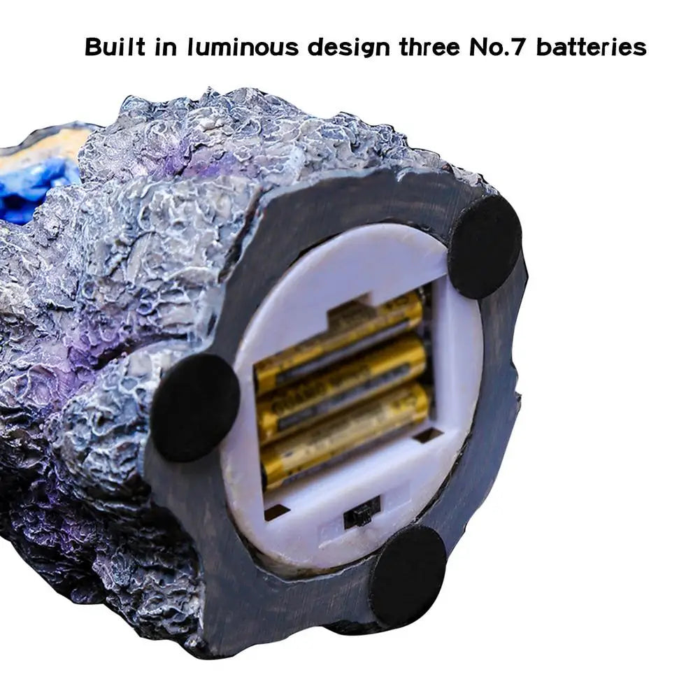 Crystal Cave Backflow Incense Burner with LED Light