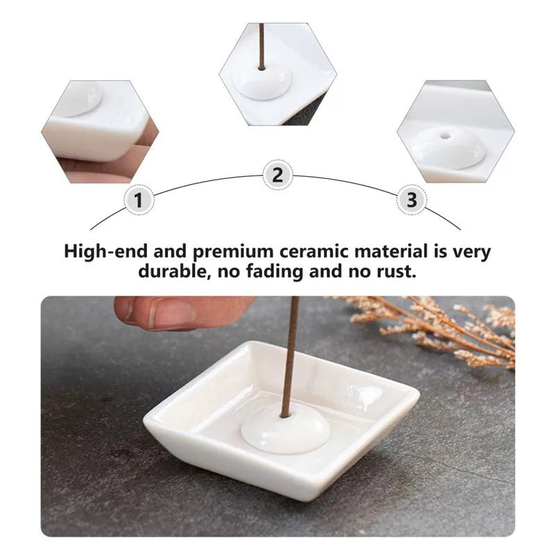 White Ceramic Incense Burner