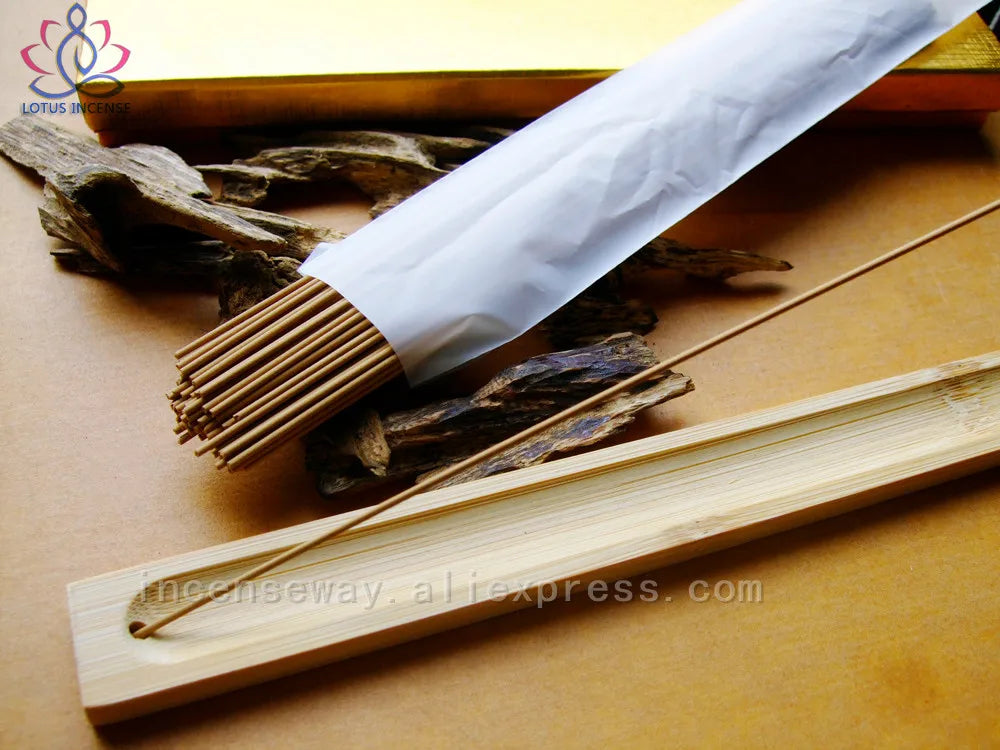 Natural Vietnamese Oudh Incense Sticks with Bamboo Burner