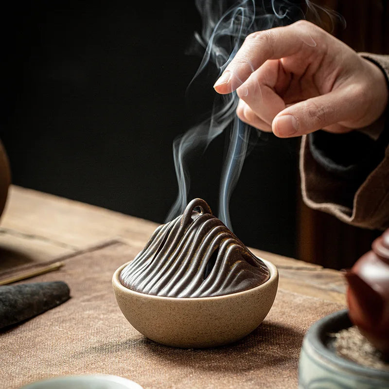 Ceramic Coil or Cone Incense Burner