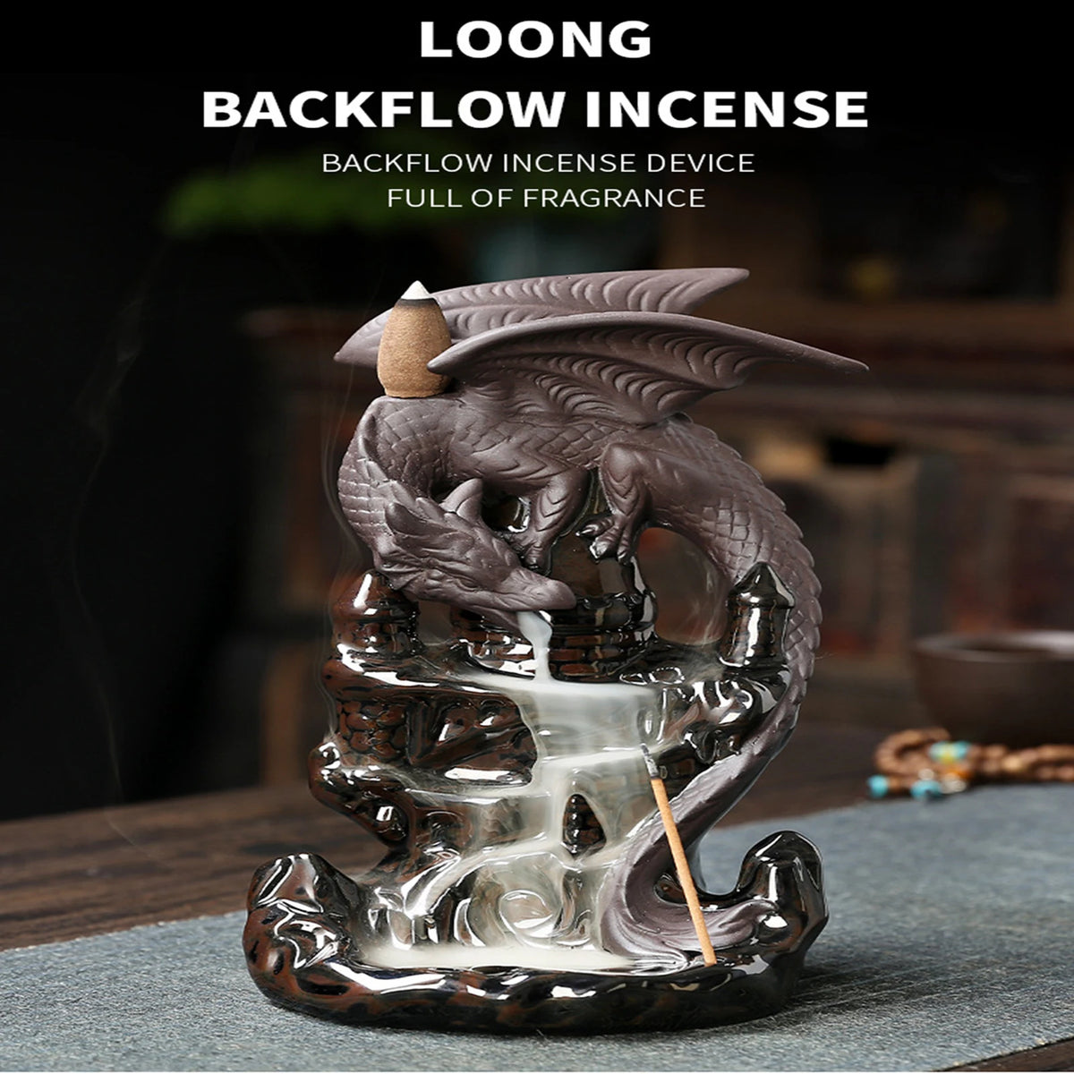 Dragon Waterfall Backflow Incense Burners