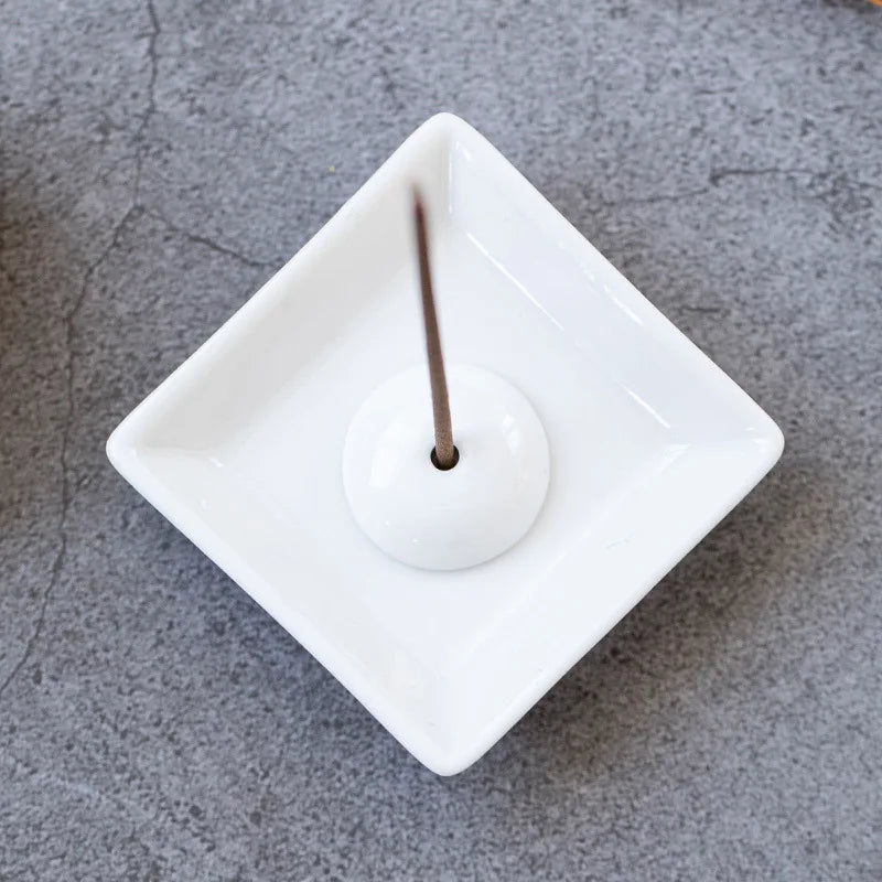 White Ceramic Incense Burner