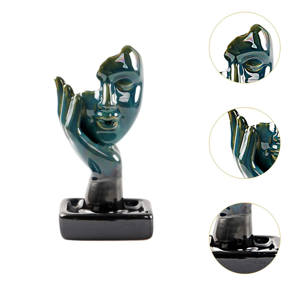 Ceramic Face &amp; Hand Backflow Incense Burner